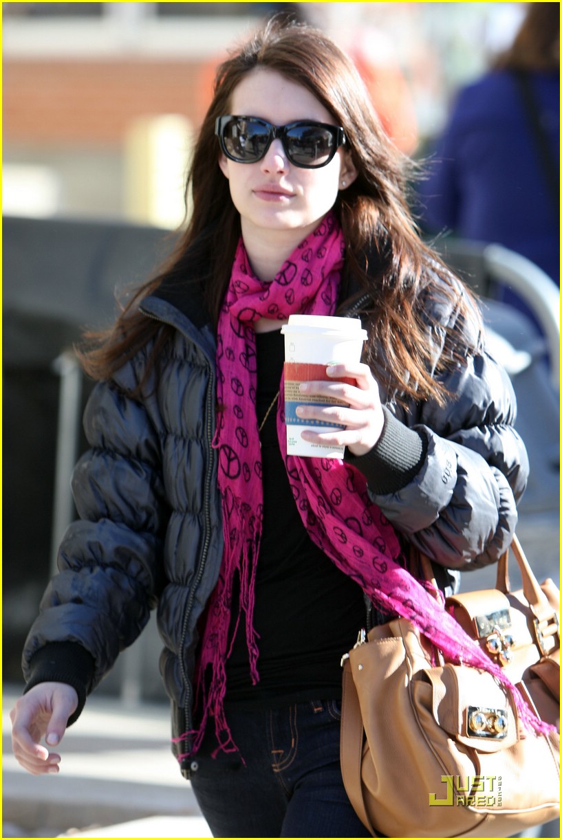 Emma Roberts is Pink Scarf Pretty