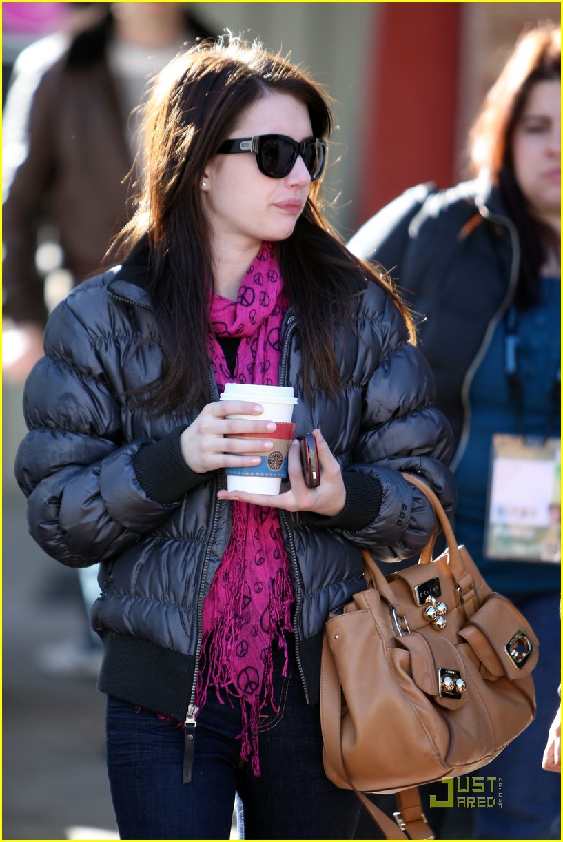 Emma Roberts is Pink Scarf Pretty