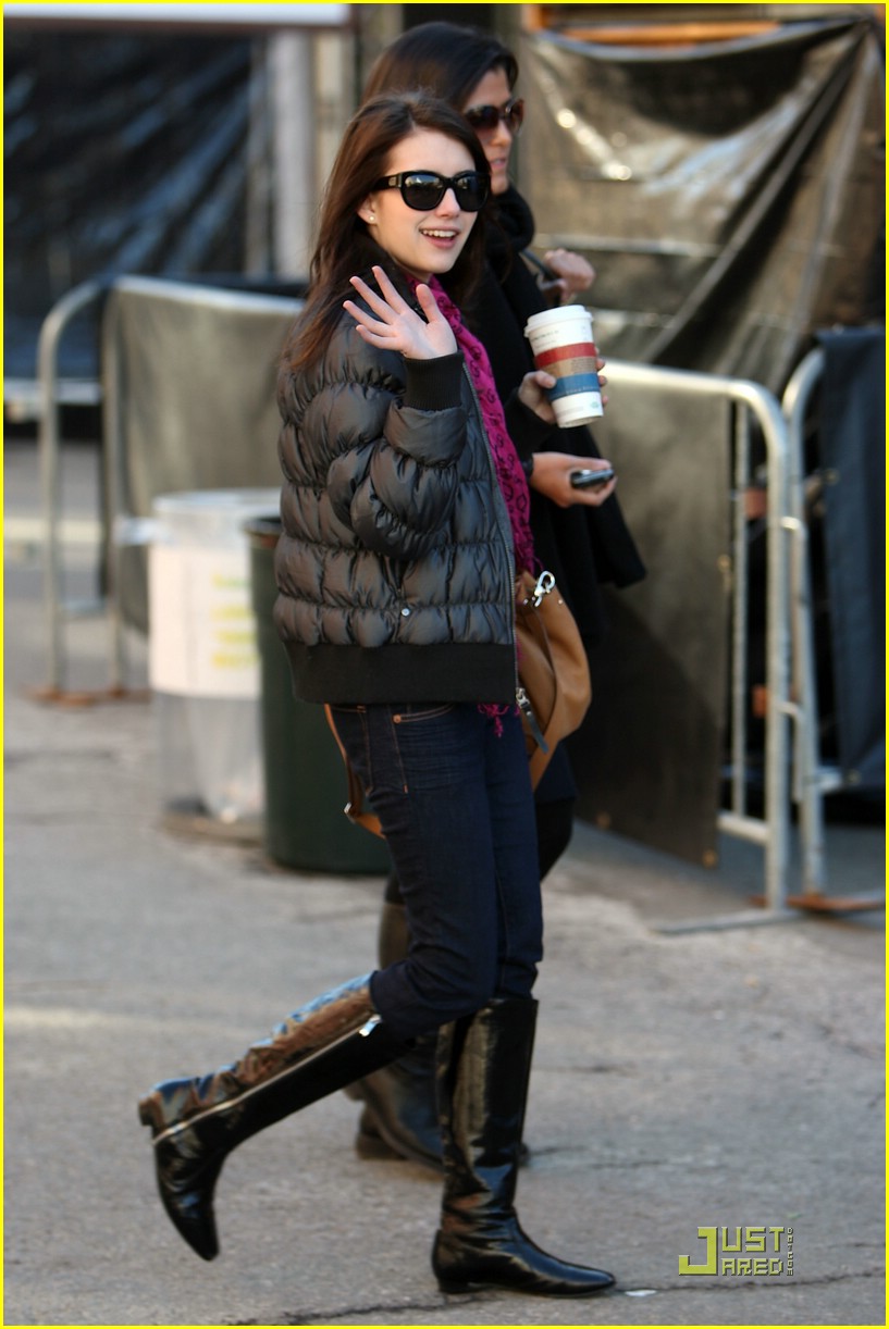Emma Roberts is Pink Scarf Pretty