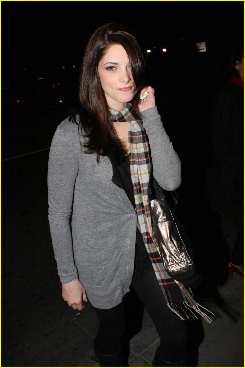 Ashley Greene: Plaid Scarf Pretty