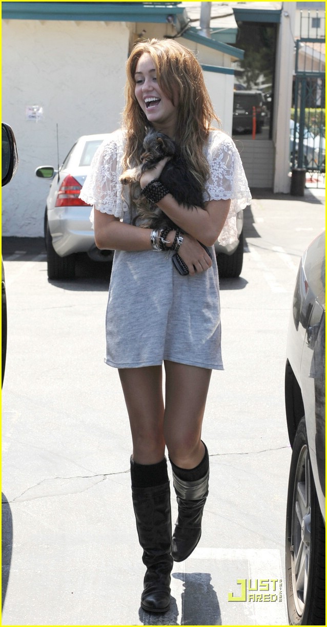 Miley Cyrus Has A Paty's Puppy
