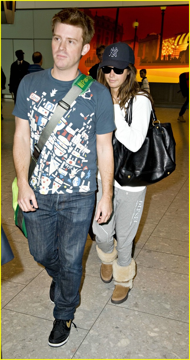 Ashley Tisdale Lands in London