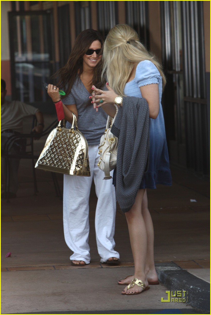Ashley Tisdale & Caroline Clark: Tanning Twosome