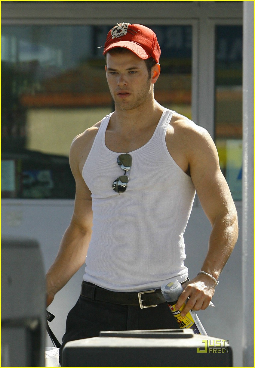 Kellan Lutz is a Flat Tire Fixer