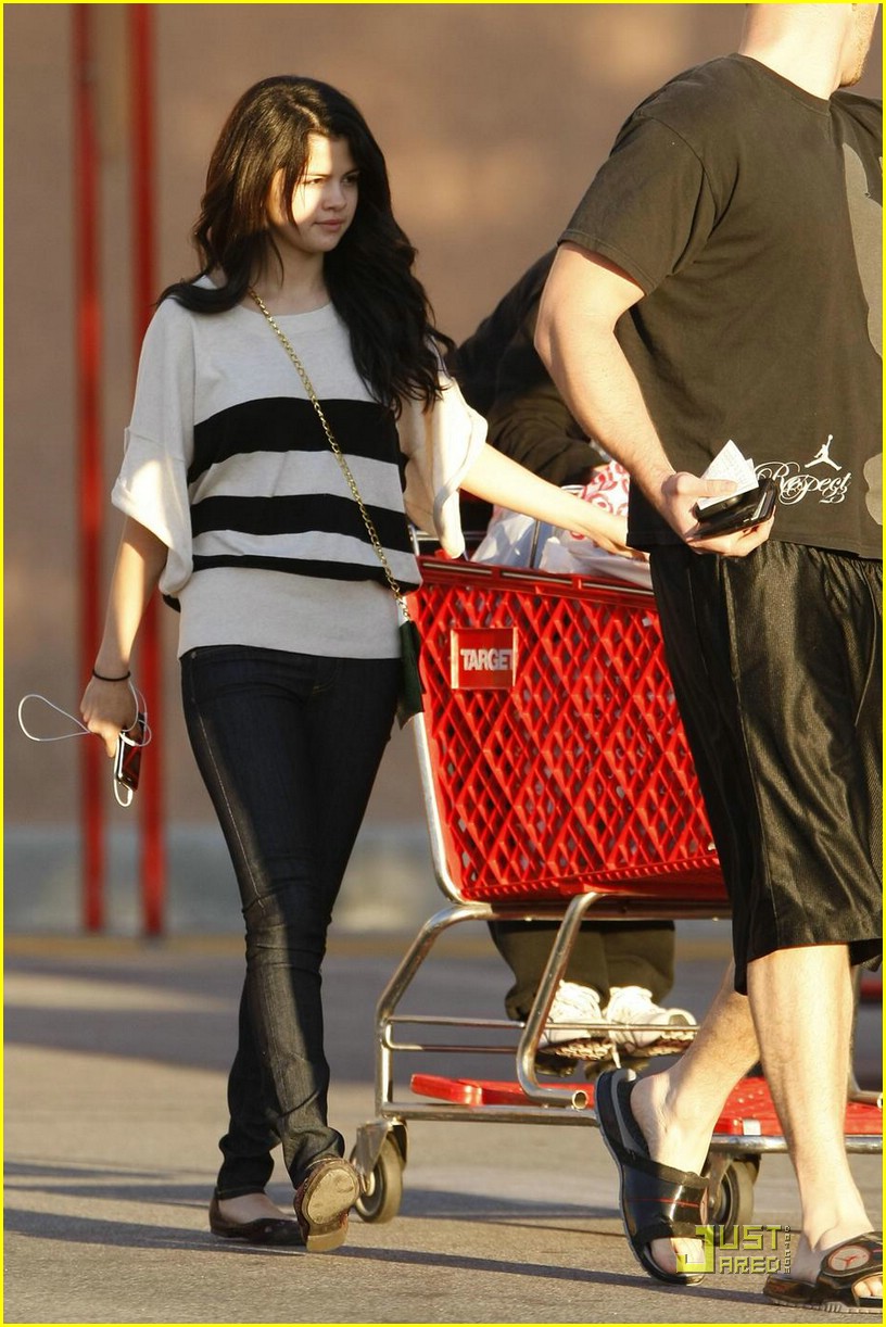 Selena Gomez is a Striped Sweetie