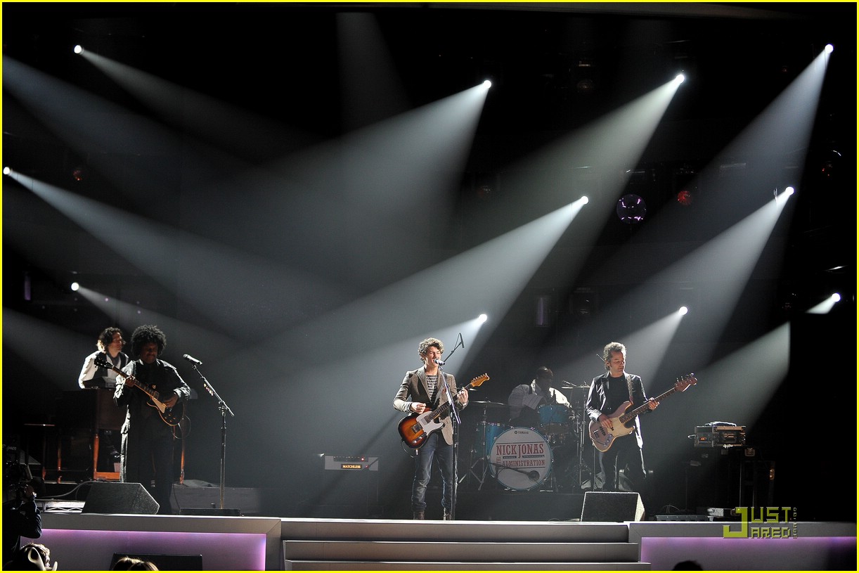 Nick Jonas & The Administration Groove at the Grammy Concert