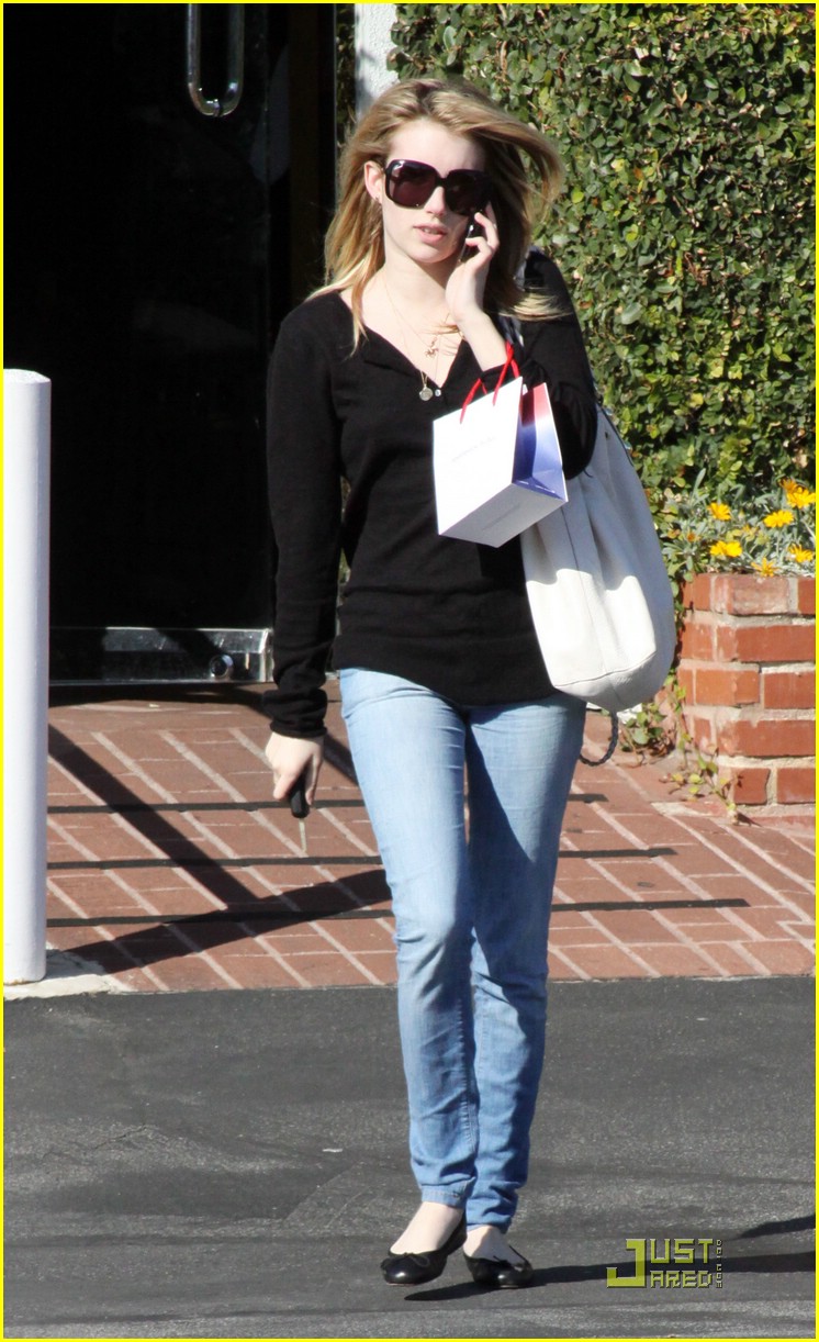 Emma Roberts Shops Fred Segal
