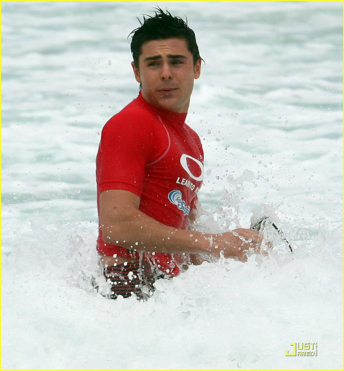 Zac Efron Learns To Surf