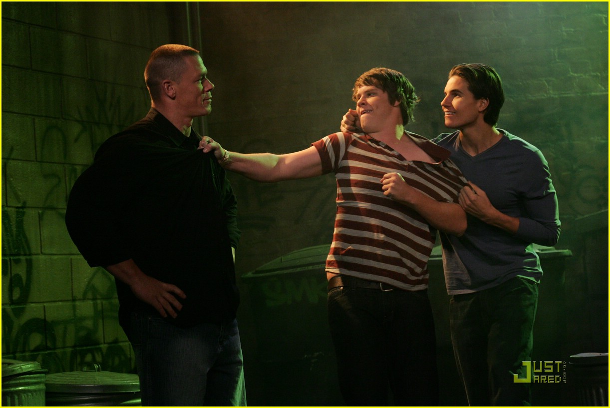 Matt Shively & Robbie Amell Meet John Cena