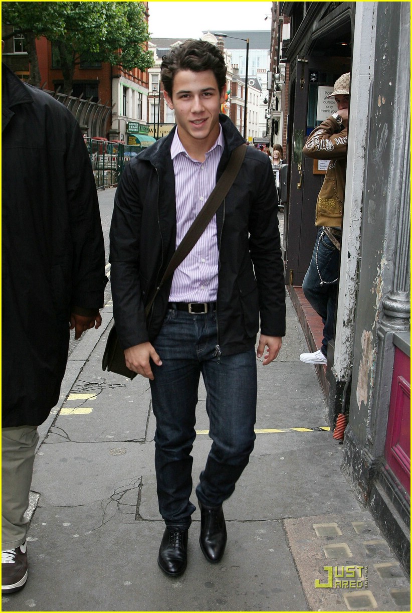 Nick Jonas Looks Around London