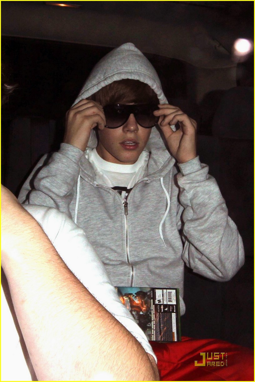 Justin Bieber Hides Behind Halo