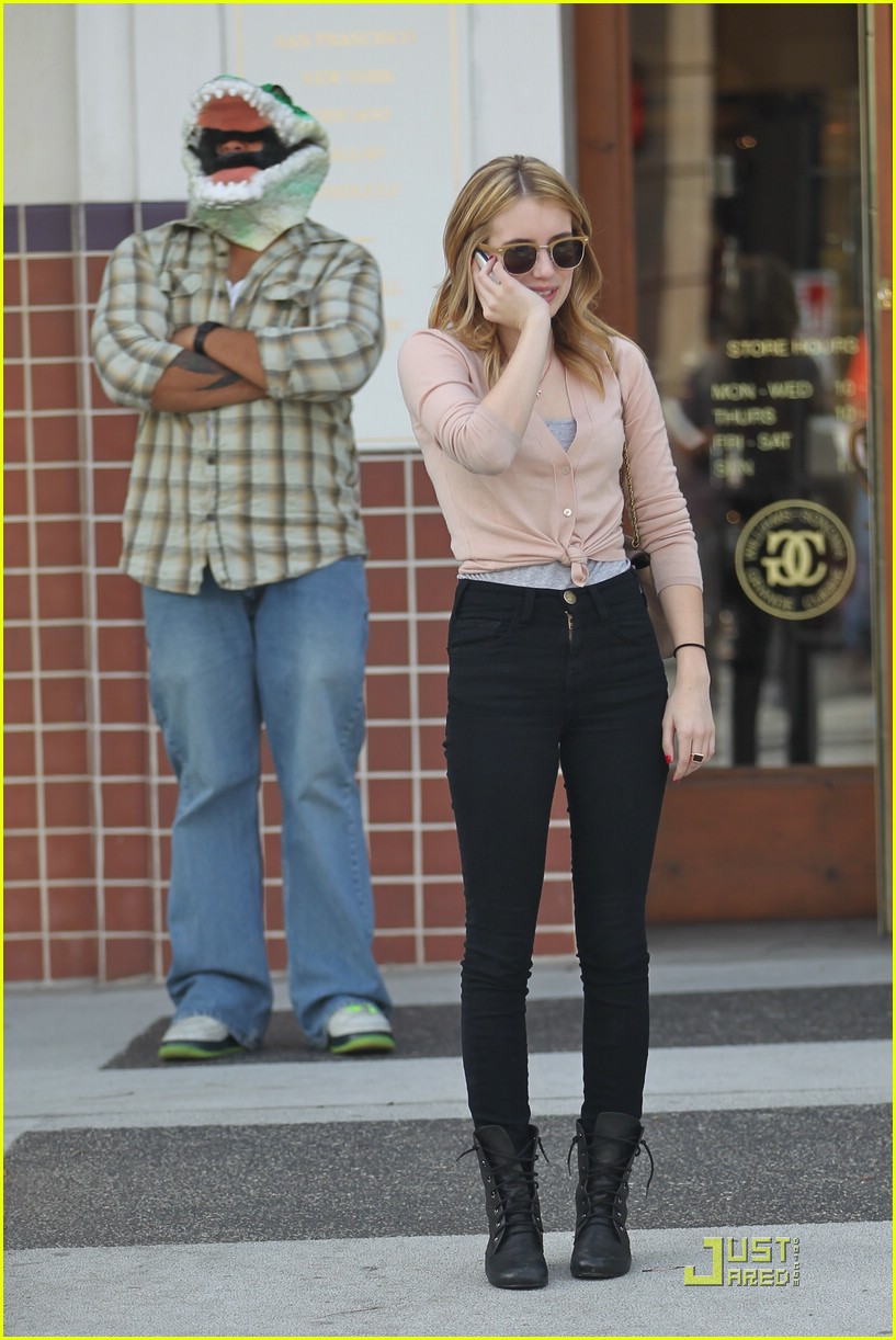 Emma Roberts Shops With A Croc