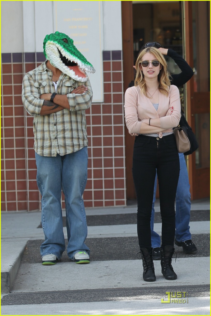 Emma Roberts Shops With A Croc