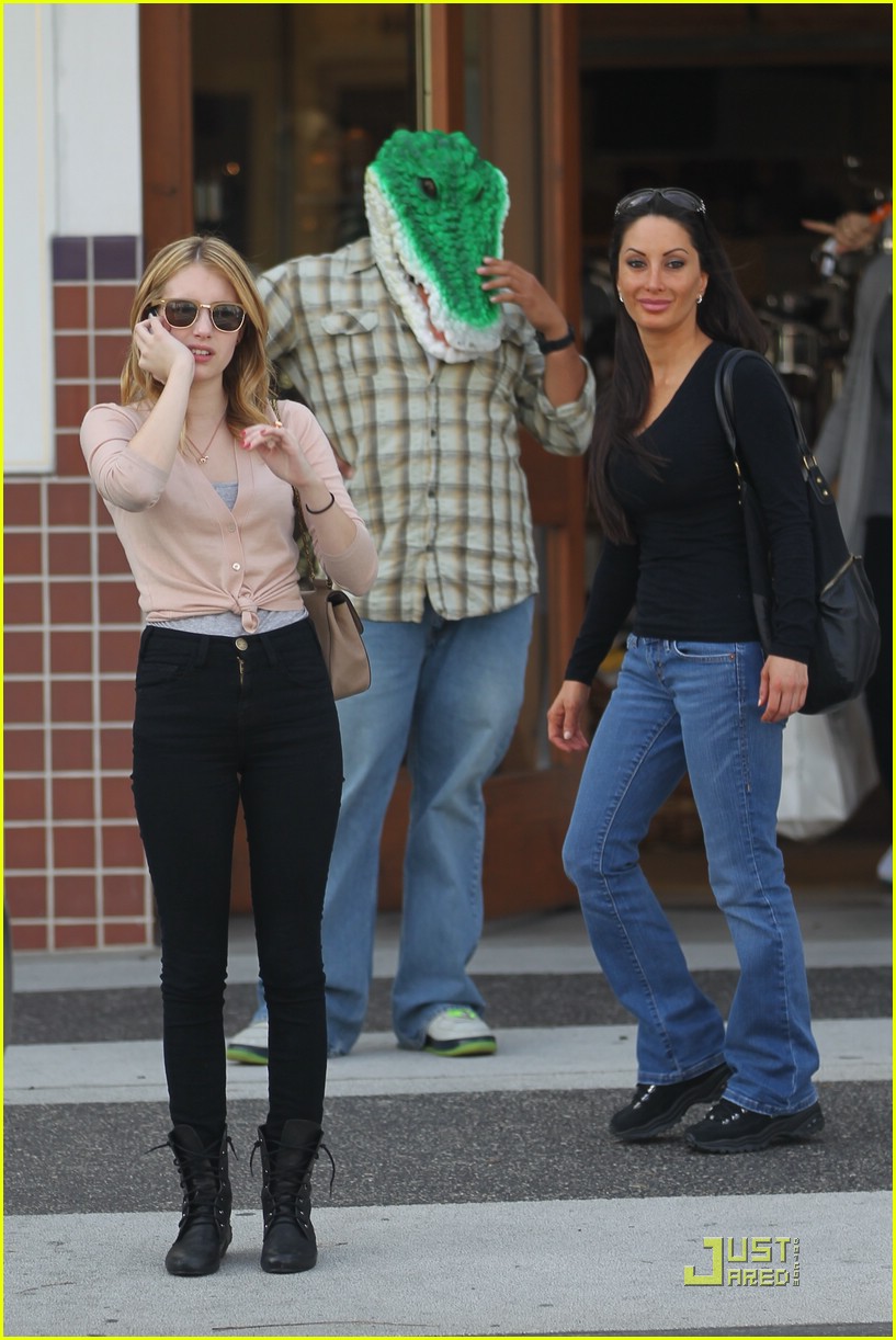 Emma Roberts Shops With A Croc
