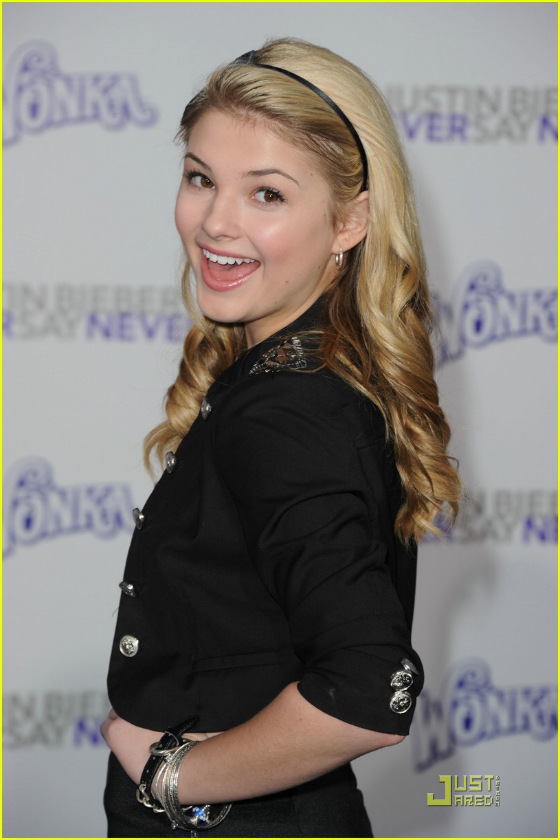 Sammi Hanratty & Stefanie Scott Go Black at 'Never Say Never' Premiere