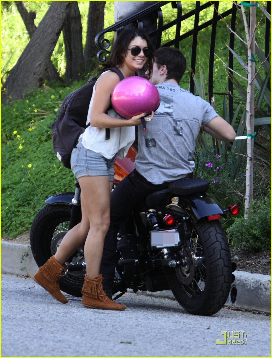 Vanessa Hudgens: Motorcycle Ride with Josh Hutcherson!