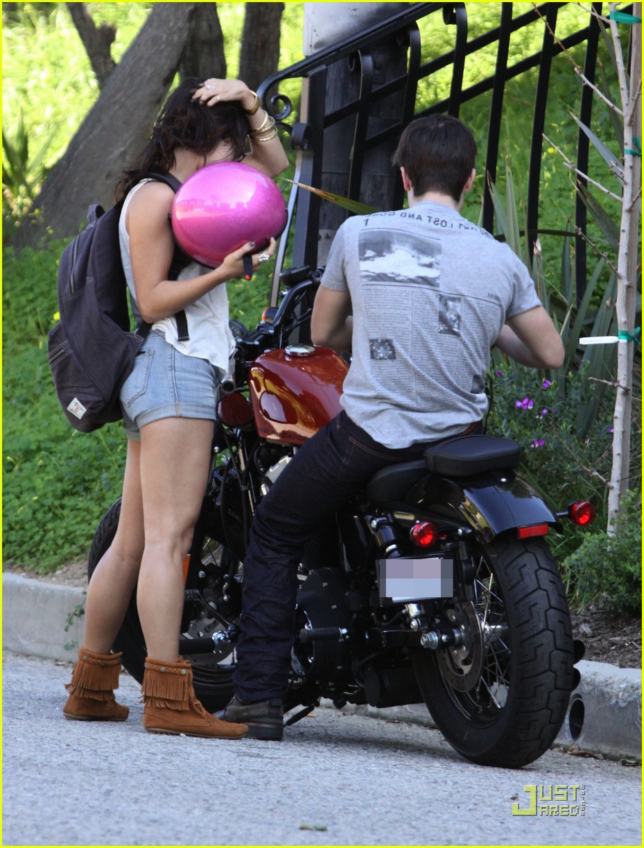 Vanessa Hudgens: Motorcycle Ride with Josh Hutcherson!