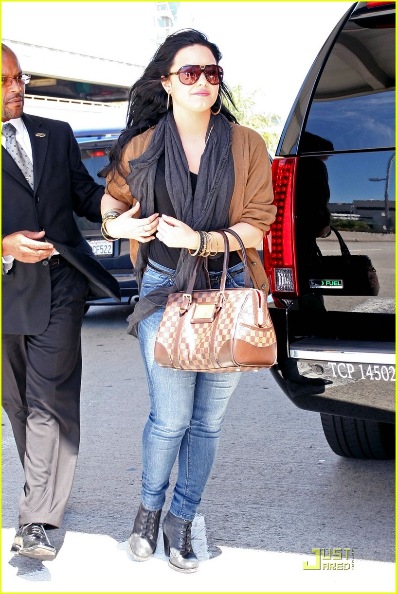 Demi Lovato: Louis Vuitton Lady at LAX