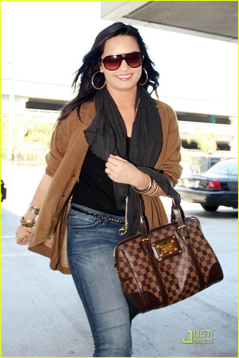 Demi Lovato: Louis Vuitton Lady at LAX
