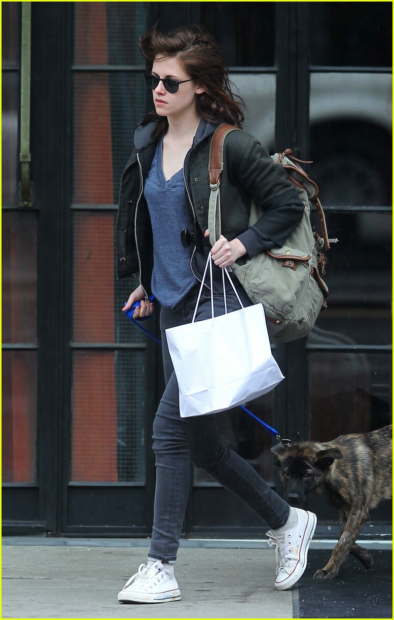 Kristen Stewart: East Village Walk with Dog