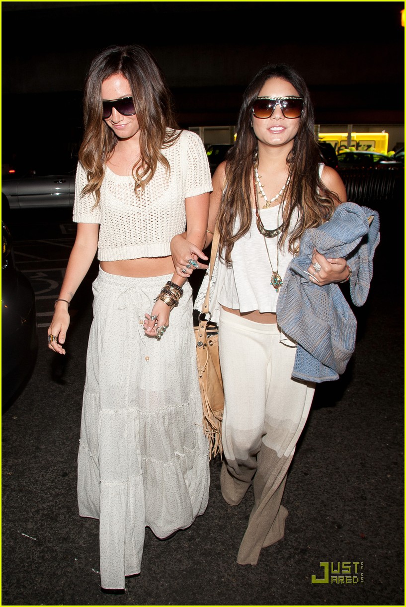 Vanessa Hudgens & Ashley Tisdale Land in L.A.