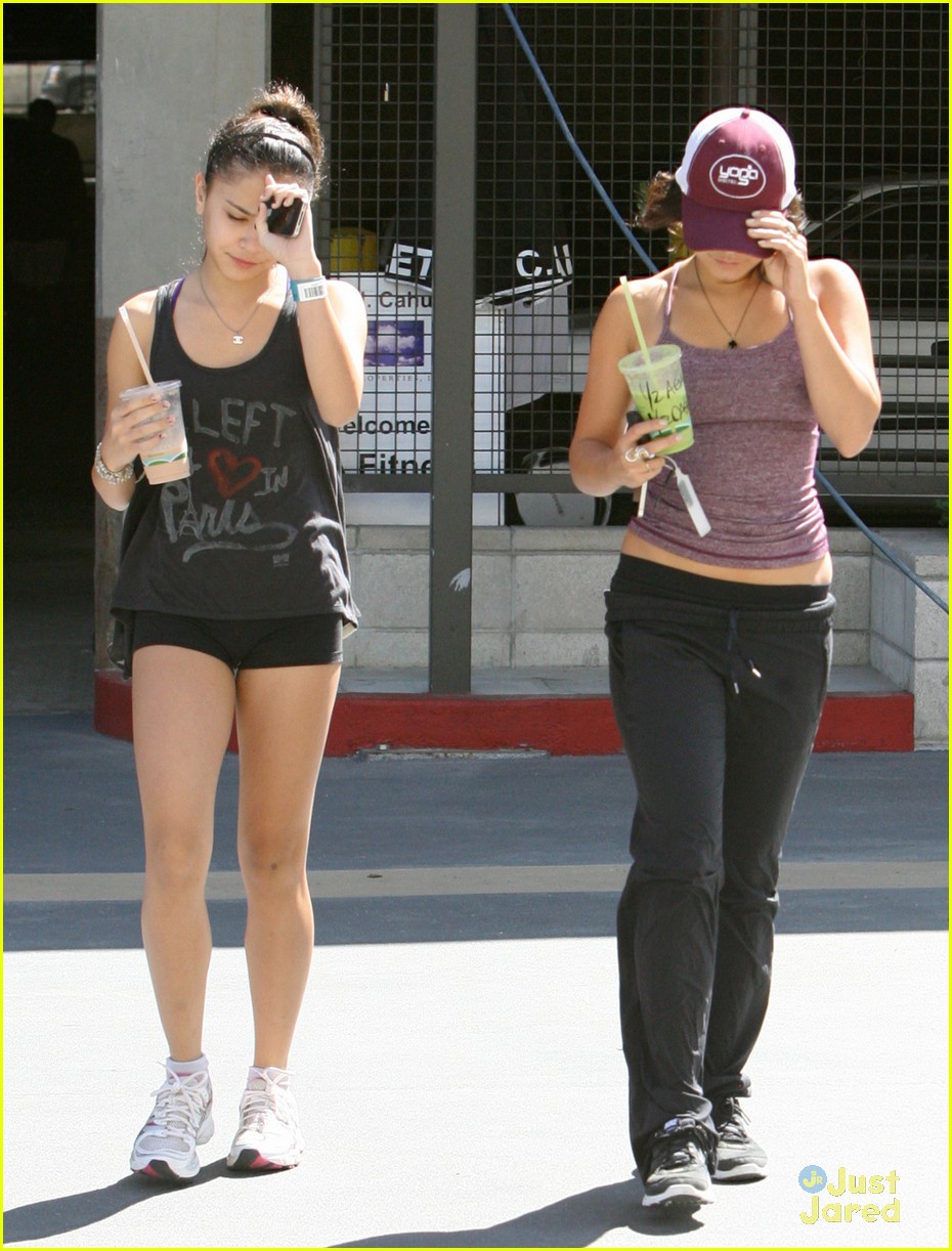Vanessa & Stella Hudgens Hide Under Hats