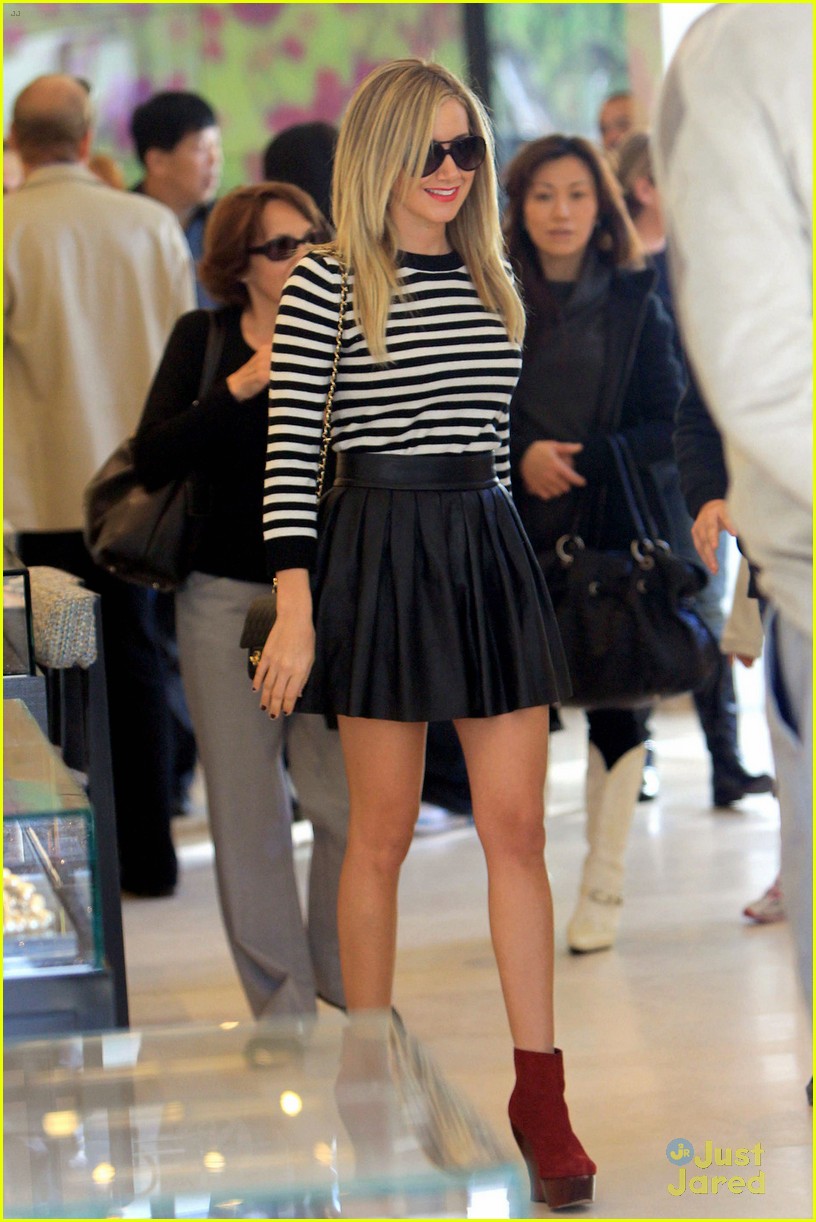 Ashley Tisdale: Leather Skirt Lady