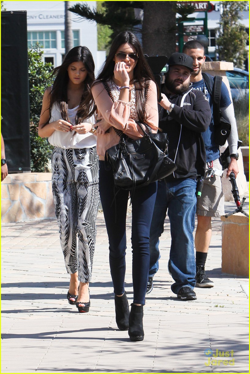 Kendall & Kylie Jenner Film at Malibu Lumber Yard 