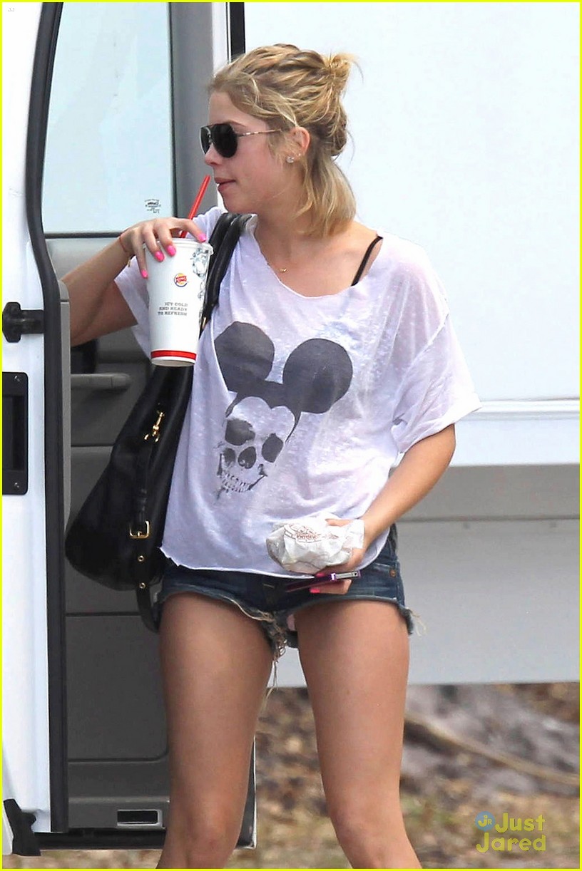 Ashley Benson: Sheer on 'Spring Breakers' Set with Vanessa Hudgens