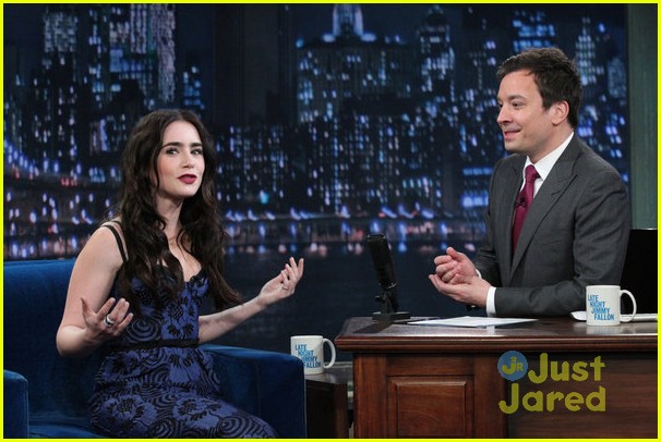 Lily Collins: Jimmy Fallon Visit!