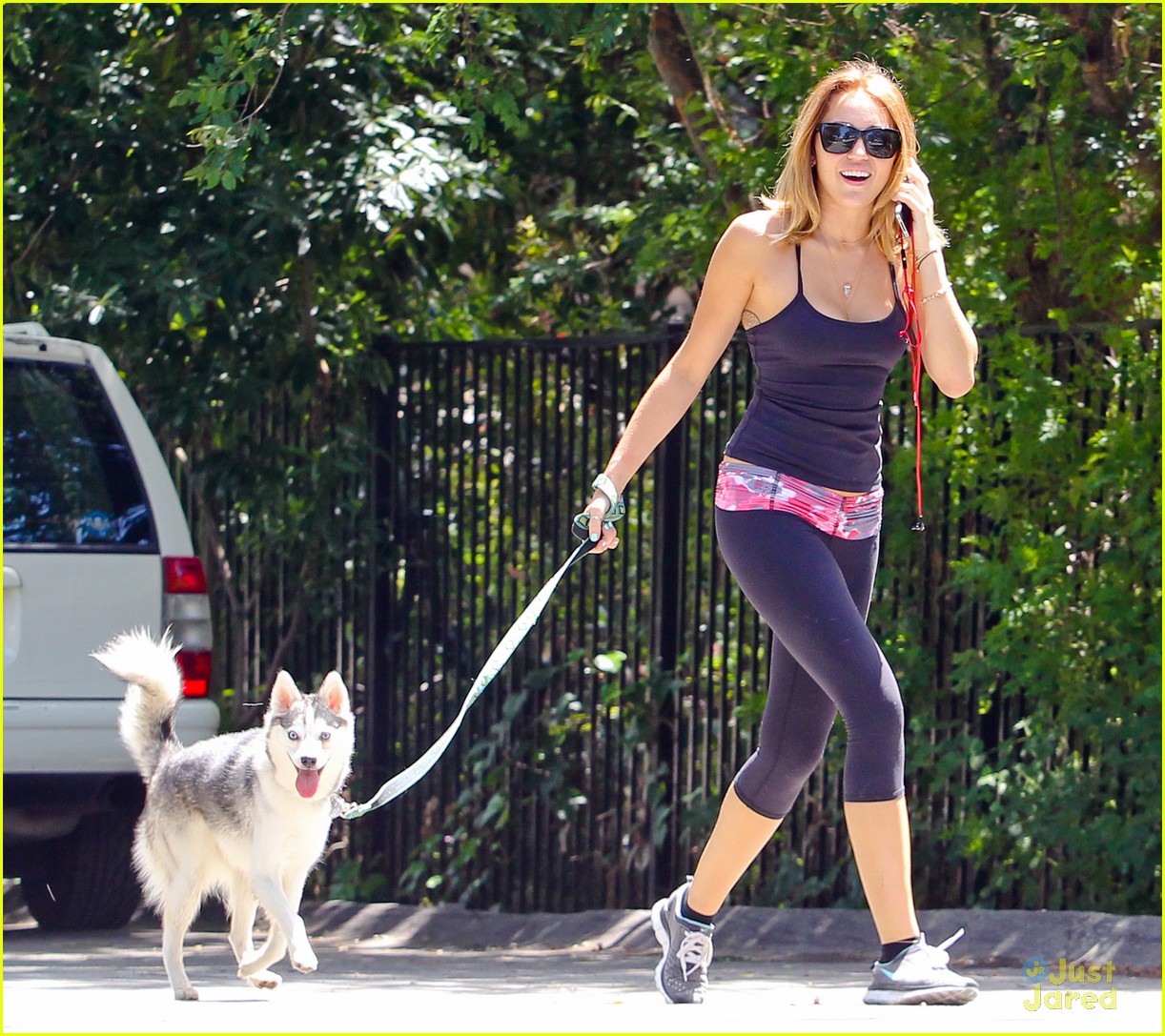 Miley Cyrus' Sunday Walk With Floyd