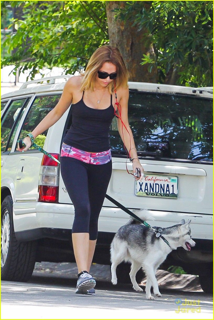 Miley Cyrus' Sunday Walk With Floyd