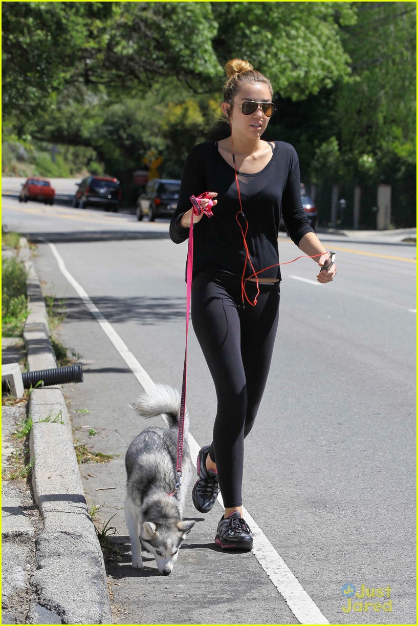 Miley Cyrus' Sunday Walk With Floyd