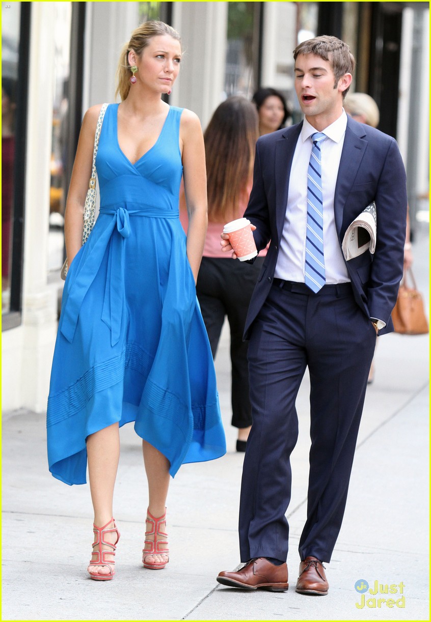 Blake Lively: 'Gossip Girl' Set with Chace Crawford!