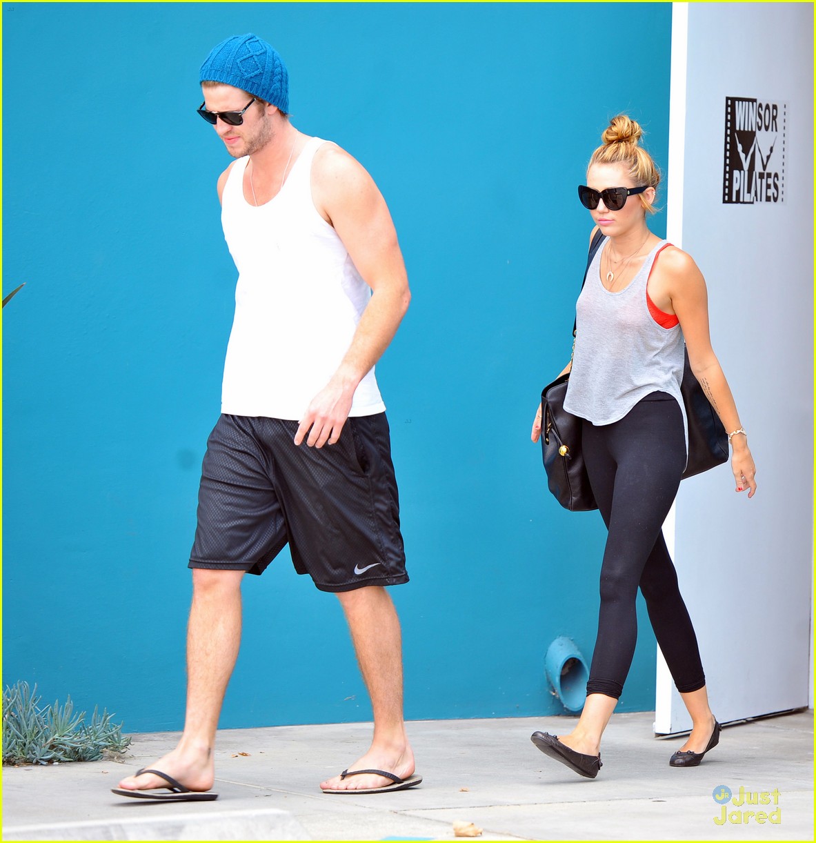 Miley Cyrus & Liam Hemsworth: Pilates Pair