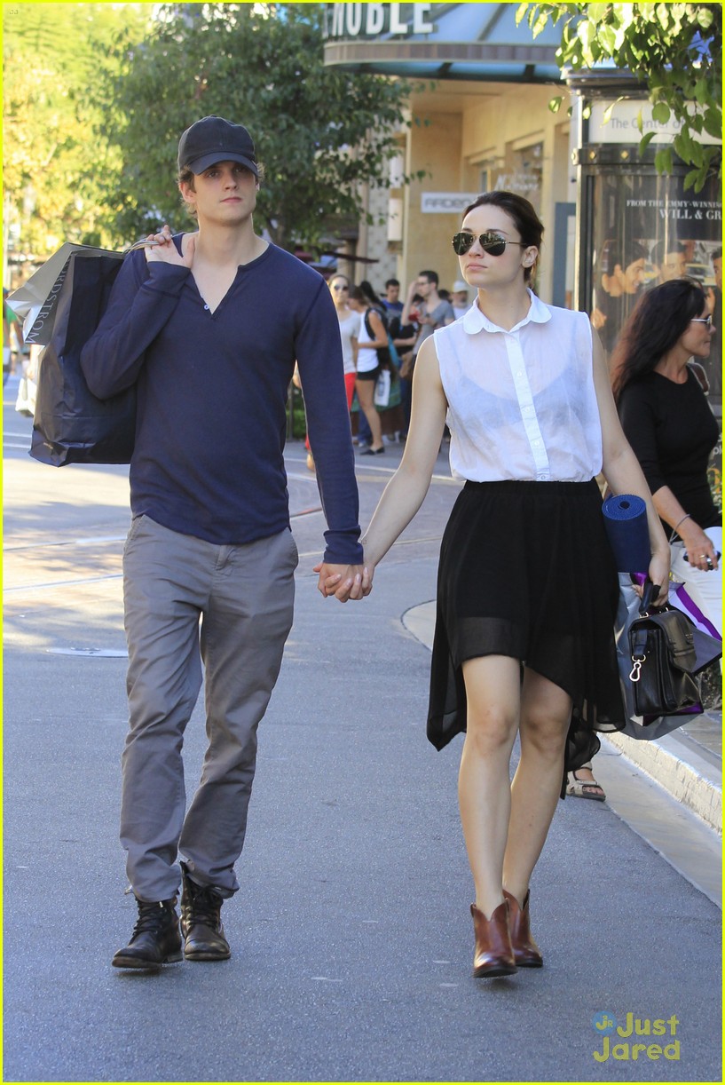 Crystal Reed & Daniel Sharman: Holding Hands at The Grove