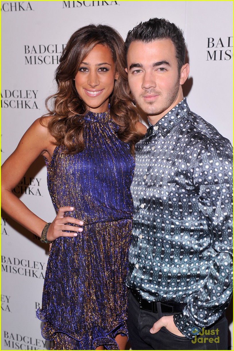 Danielle Jonas: Badgley Mischka at NYFW with Kevin
