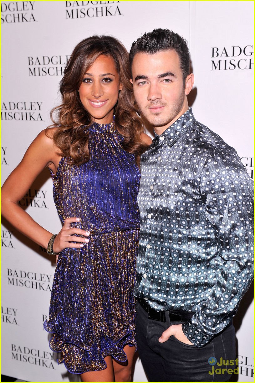 Danielle Jonas: Badgley Mischka at NYFW with Kevin