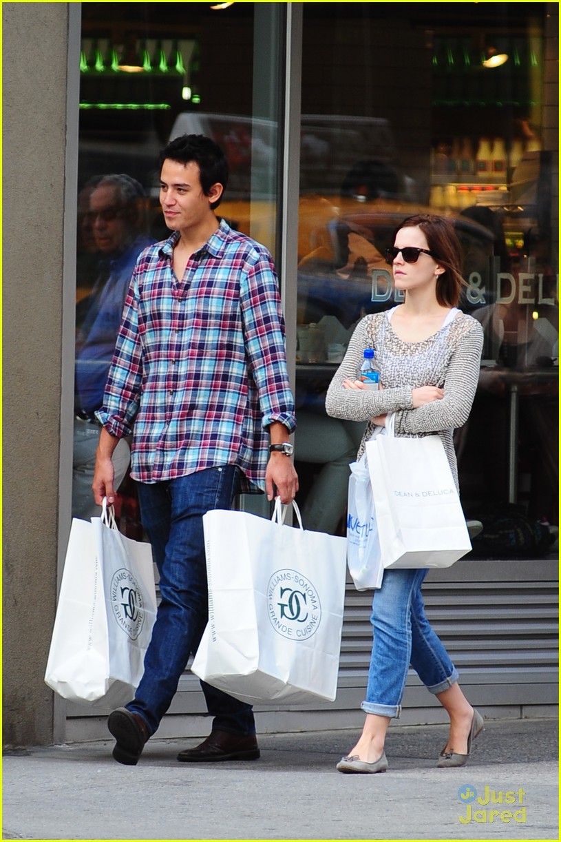 Emma Watson Shops Williams-Sonoma with Will Adamowicz
