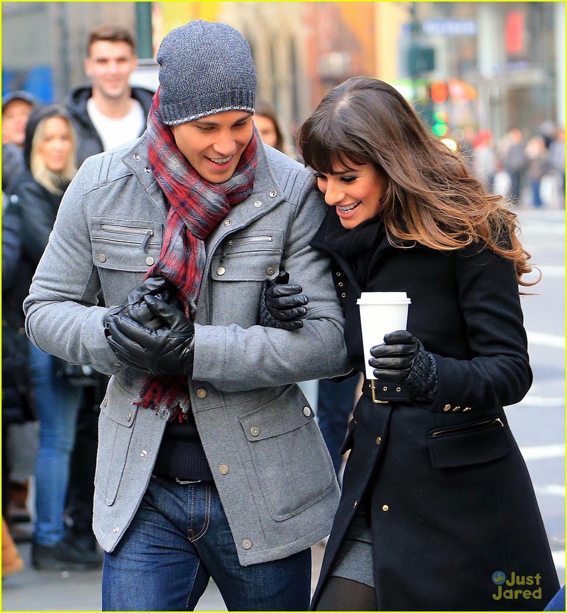 Lea Michele & Chris Colfer: Back in the Big Apple for 'Glee'