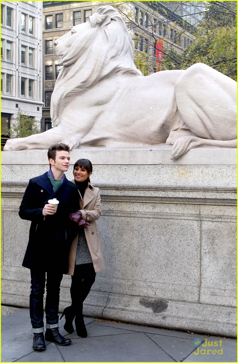 Lea Michele & Chris Colfer: Back in the Big Apple for 'Glee'