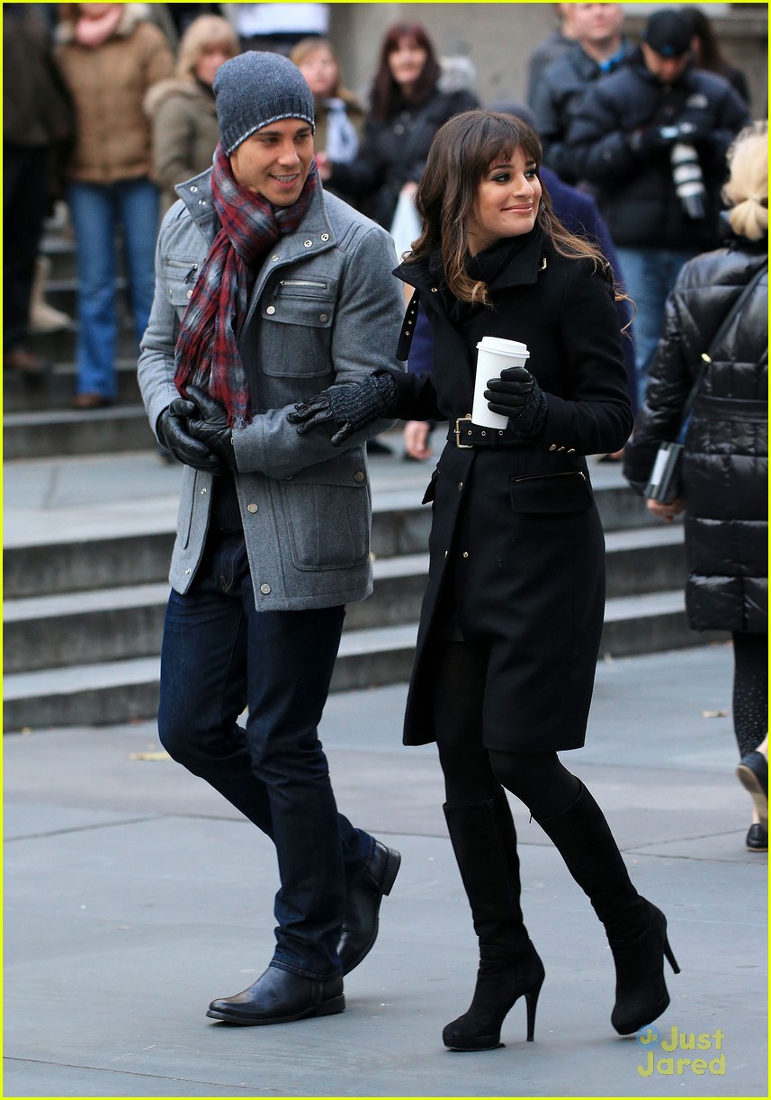Lea Michele & Chris Colfer: Back in the Big Apple for 'Glee'