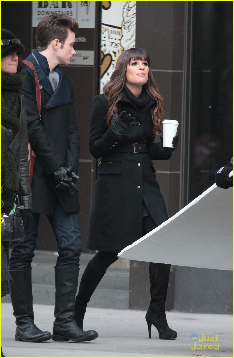 Lea Michele & Chris Colfer: Back in the Big Apple for 'Glee'