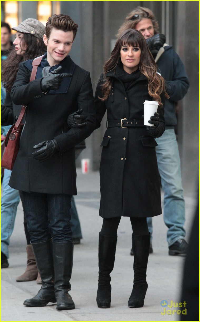 Lea Michele & Chris Colfer: Back in the Big Apple for 'Glee'