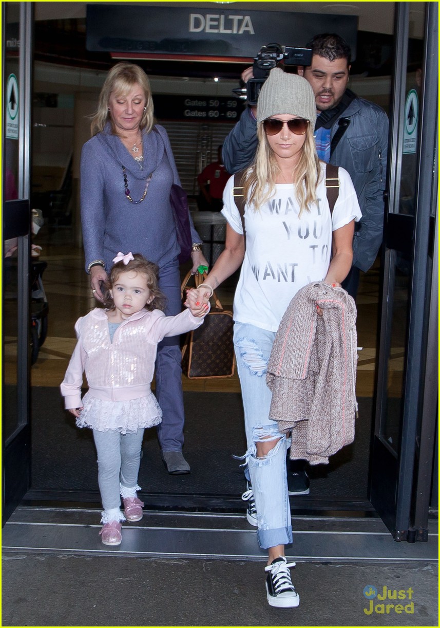 Ashley Tisdale: LAX Landing with Niece Mikayla
