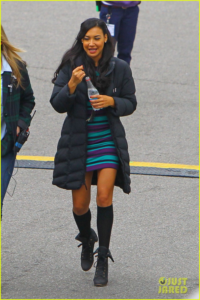 Lea Michele & Dianna Agron: 'Glee' Set with Naya Rivera!