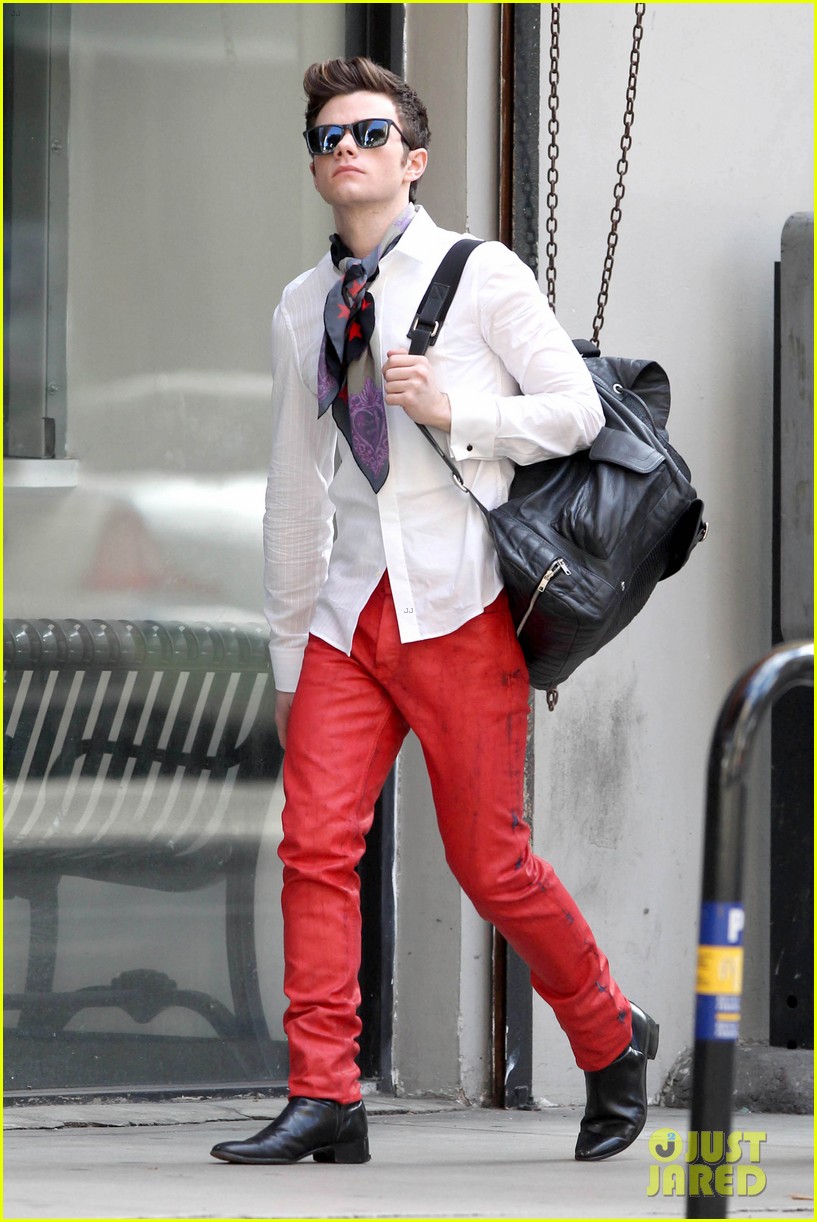 Lea Michele & Chris Colfer: 'Glee' Set Breaks in L.A!
