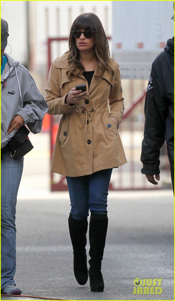 Lea Michele & Chris Colfer: 'Glee' Set Breaks in L.A!