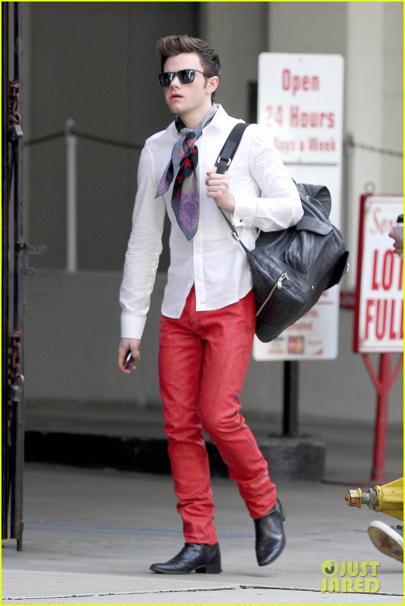 Lea Michele & Chris Colfer: 'Glee' Set Breaks in L.A!