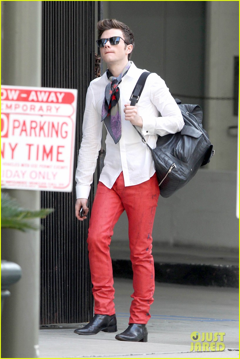 Lea Michele & Chris Colfer: 'Glee' Set Breaks in L.A!
